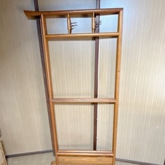木製 折りたたみ衣桁 和家具 ハンガーラック 昭和レトロ 衣紋掛けの画像