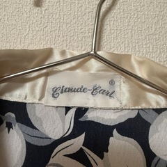 GindeCarl モノクロ　ヴィンテージ　古着　ブラック　ホワイト　花柄の画像