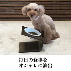 新品 未使用 ペット 犬 猫 フードボウル 食器 陶器 餌入れの画像