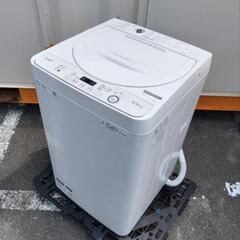 ■特価■2020年製■シャープ 5.5kg 全自動洗濯機 ステンレス槽 ホワイト系 ES-GE5D-Wの画像