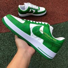 Louis Vuitton Nike Air Force 1 Low By Virgil Abloh White Greenの画像