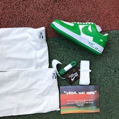 Louis Vuitton Nike Air Force 1 Low By Virgil Abloh White Greenの画像