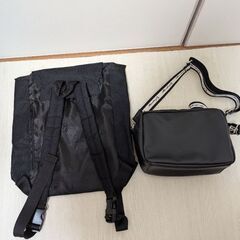 1000円！　ALGY 黒　リュック、ショルダーバッグセットの画像