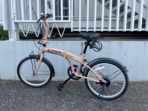 【新古品】折りたたみ自転車 クリーム色 ブラウンサドル アイジュサイクル 新商品 シティサイクル 折りたたみ自転車 20