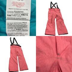 186001 現状品 arg  ROXY ウィンタースポーツウェア スノーウェア キッズ ピンク ネイビー 130cm 3点 まとめ売り ポリエステル キッズ [250203HM270068]の画像