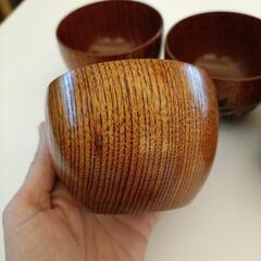 未使用　木のお椀　5個セットの画像
