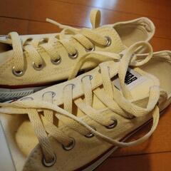 CONVERSE　コンバース　アイボリー　23.5cmの画像