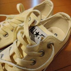 CONVERSE　コンバース　アイボリー　23.5cmの画像