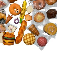 186001 現状品 スクイーズ　かわいい♪ やわらかい♪　スイーツ パン等 30点まとめ売り [250221HM140068]の画像