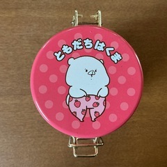 いちごがワンポイント🍓 可愛い缶ケース🩷 ともだちはくま キャニスター缶 クッキー缶 お菓子缶 ピンクの画像