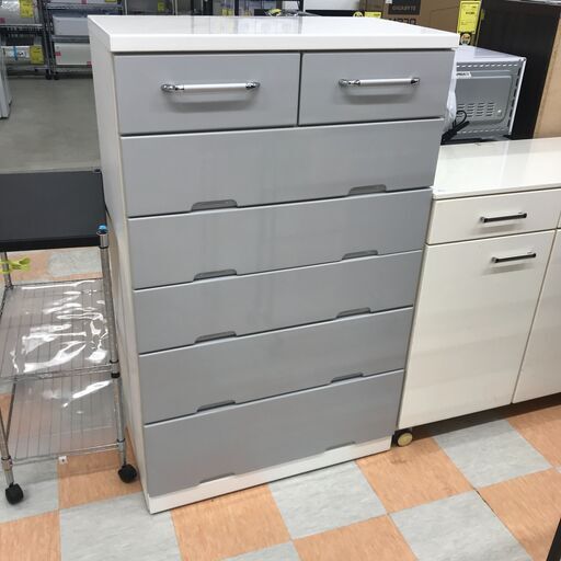 【ジャングルジャングル石川金沢店】 ニトリ タンス グレー W80×D42×H130 クリーニング済み