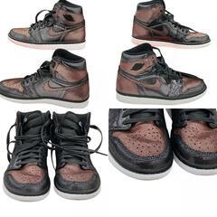 186000 現状品 NIKE ナイキ スニーカー AIR JORDAN エアジョーダン CU6690  ブラック メタリック ローズ ゴールド 箱入り [250528HM240048]の画像