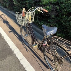 自転車（前輪パンク）の画像