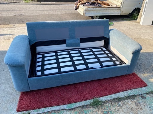 ☆No.a177 2人がけソファベッド IKEA リードフルト 新品ソファカバー付き