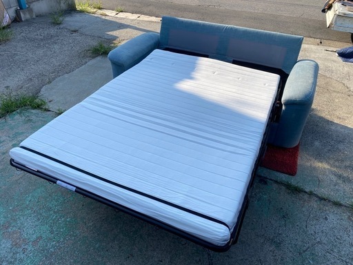 ☆No.a177 2人がけソファベッド IKEA リードフルト 新品ソファカバー付き