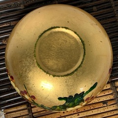 配送可能　色絵金彩 菓子鉢　金箔　梅　 和食器 鉢　茶道具　懐石道具　時代物　アンティーク　骨董　古玩　骨董　煎茶道具　漆器の画像