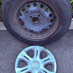 185/70R14 鉄ホイール、タイヤセット、堺市北区手渡しのみの画像