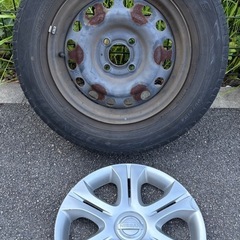 185/70R14 鉄ホイール、タイヤセット、堺市北区手渡しのみの画像