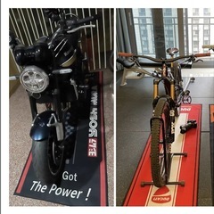 オートバイ　40-100cm 洗える　ガレージ　フロアパーキング　マット バイクの画像