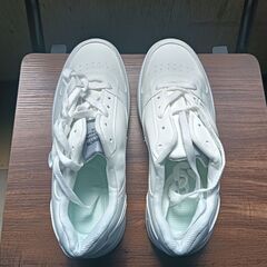 新品 25cm メンズ スニーカー ホワイト 厚底 男女兼用 シューズ 識別番号:【N277-S】の画像