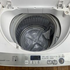 【リサイクルショップどりーむ鹿大前店】No.2415 洗濯機 SHARP/シャープ 2016年製 5.5㎏の画像