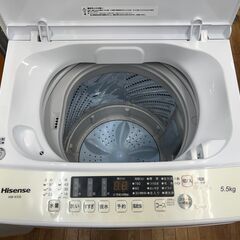 【リサイクルショップどりーむ鹿大前店】No.2460 洗濯機 Hisense/ハイセンス 2024年製 5.5㎏ ※外置きだった為、ヤケありの画像