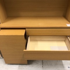 無印良品レンジボードナチュラル二枚扉【トレファク堺福田店】の画像