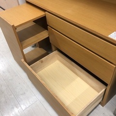 無印良品レンジボードナチュラル二枚扉【トレファク堺福田店】の画像