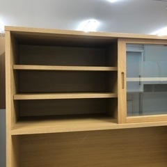 無印良品レンジボードナチュラル二枚扉【トレファク堺福田店】の画像