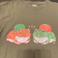 メンズ/カエルTシャツ/Lサイズ/古着の画像