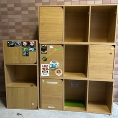 カラーボックス4個　収納の画像