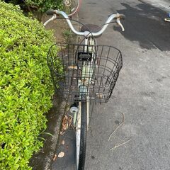 自転車　No.404　グリーン　24インチ　LEDライト　※サドル上下不可　【リサイクルショップどりーむ天保山】の画像