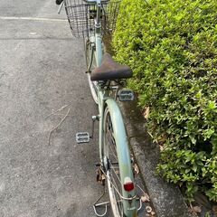 自転車　No.404　グリーン　24インチ　LEDライト　※サドル上下不可　【リサイクルショップどりーむ天保山】の画像