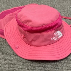 良品 THE NORTH FACE キッズ ピンク サンシールドハット  KS /ハット キッズの画像