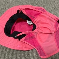 良品 THE NORTH FACE キッズ ピンク サンシールドハット  KS /ハット キッズの画像