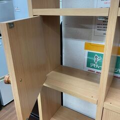 本棚　No.3998　ナチュラルカラー　棚　扉付き　【リサイクルショップどりーむ天保山】の画像