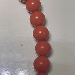 赤い珊瑚　ネックレスの画像