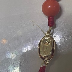 赤い珊瑚　ネックレスの画像