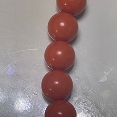 赤い珊瑚　ネックレスの画像