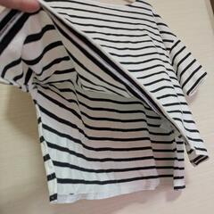 GRL白黒ボーダーTシャツ　 
ボートネックの画像