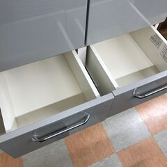 【ｼﾞｬﾝｸﾞﾙｼﾞｬﾝｸﾞﾙ金沢店】 ニトリ 洋ダンス グレー/ホワイト W80×D55×H190 クリーニング済み												の画像