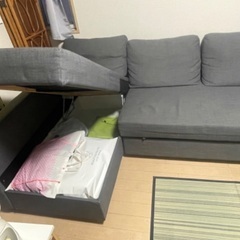 IKEAソファベッド　FRIHETENフリーヘーテン　ダークグレーの画像
