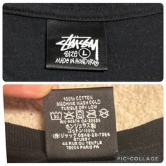 ✨希少✨ STUSSY ステューシー 刺繍ロゴ Tシャツ 黒 Lサイズの画像