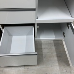 近藤産業レンジボード2枚スライド扉ホワイト【トレファク堺福田店】の画像