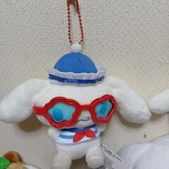 シナモロール　大きめボーチ＆ぬいぐるみぬいぐるみ4個セットセットの画像