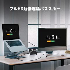 HDMI キャプチャーボード Switch対応 4K パススルー対応 1080P 60FPS USB 3.0 高速伝送 ビデオゲームキャプチャー ボード PC/PS4/PS5/Xbox/Wii U/ウェブカメラ/スマートフォン対応 Windows 7/8/10の画像