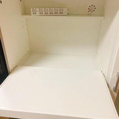 ニトリ 食器棚 レンジ台(フォルムN RE9090G WH）の画像