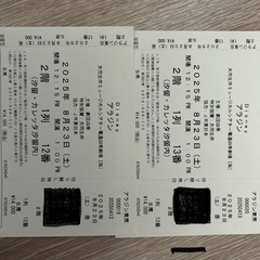 劇団四季Disney アラジン チケット 2階1列目×2枚の画像