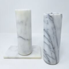 花瓶セット（大理石風＆ガラス他）まとめての画像