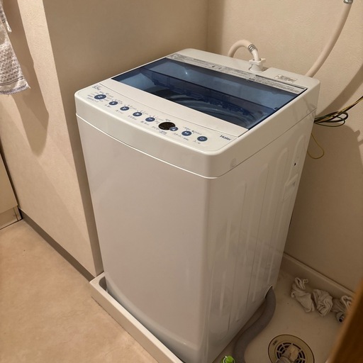 【お譲り先決定:MU様】洗濯機5.5kg 洗濯予約機能でドタバタな日々にゆとりを～5kg全自動洗濯機を